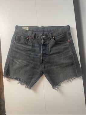 Levi's Black Jean Cutoff Shorts